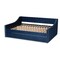 Baxton Studio Raphael Modern and Contemporary Navy Blue Velvet Fabric Queen Size Daybed with Trundle 187-11477-Zoro - alternate 8